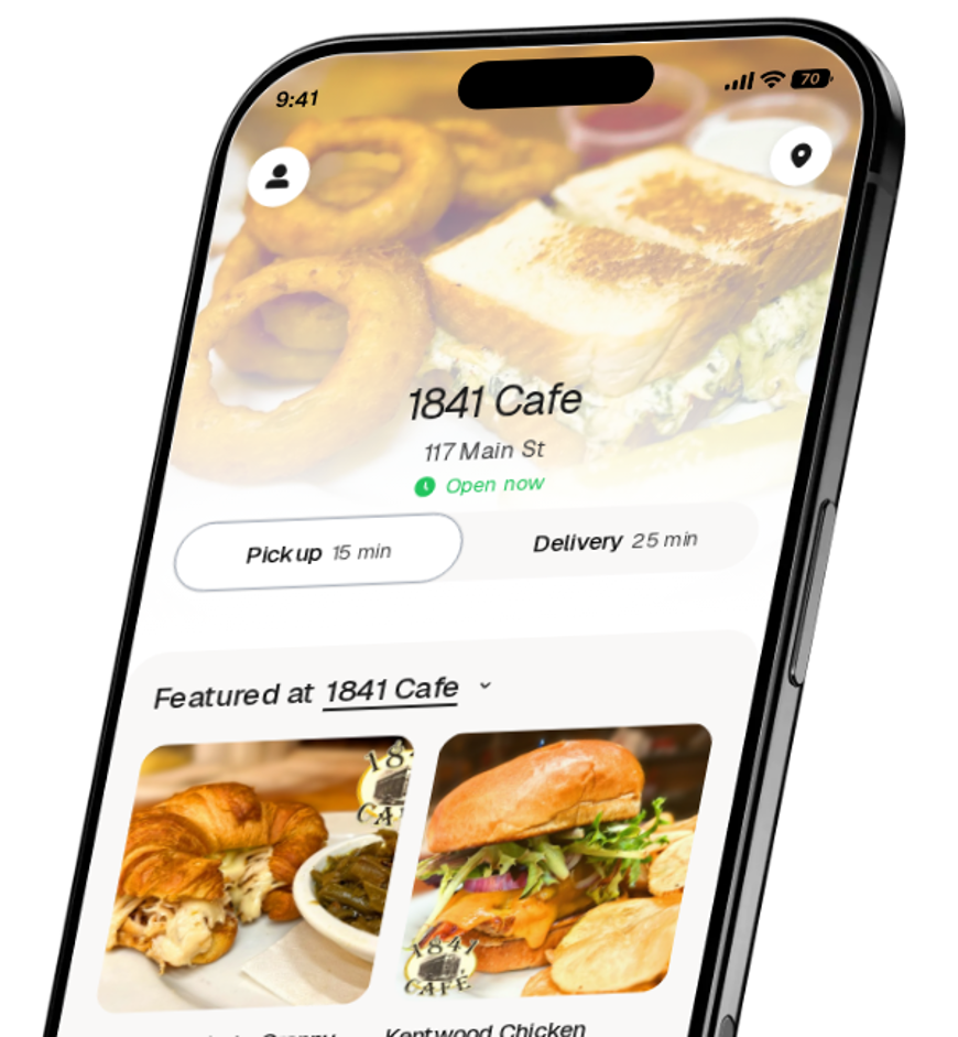 1841 Cafe app preview