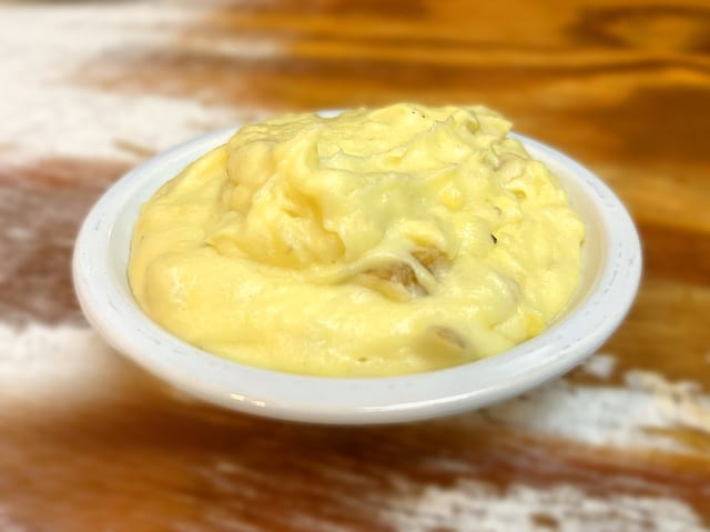 Skin-On Mashed Potatoes.